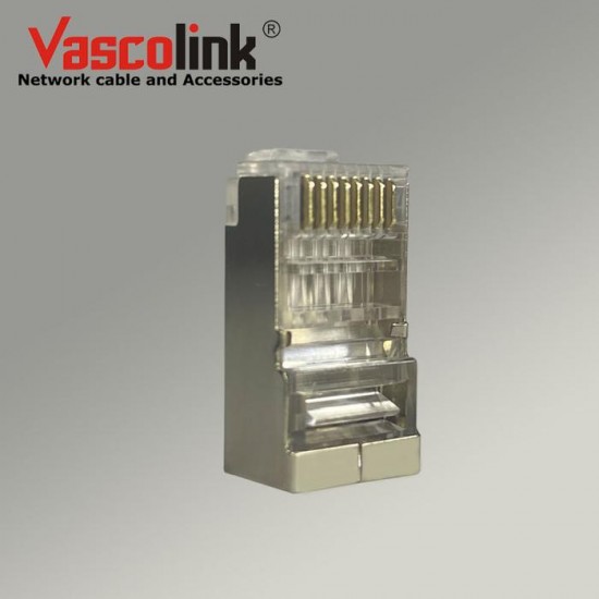 Vascolink Connector Konektor RJ45 FTP Cat 6 Gold Plated 50Pcs