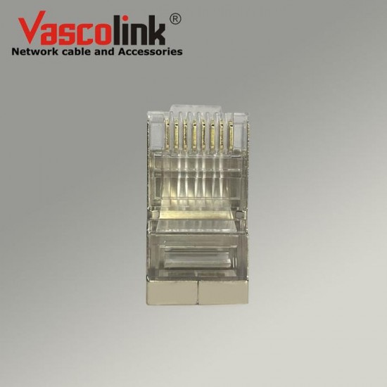 Vascolink Connector Konektor RJ45 FTP Cat 6 Gold Plated 50Pcs