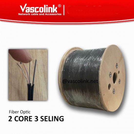 Vascolink VL116-FTTH02BSWT FTTH Cable Fiber Optic Outdoor 2 Core Kabel FO Vascolink VL116-FTTH02BSWT FTTH Cable Fiber Optic Outdoor 2 Core Kabel FO