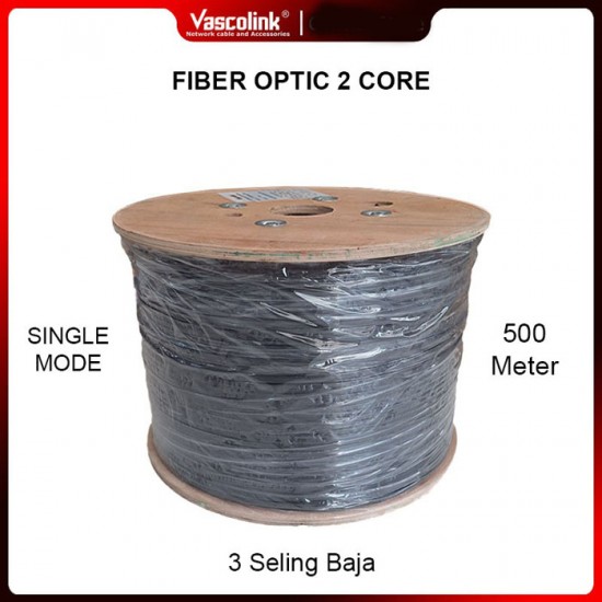 Vascolink VL116-FTTH02BSWT FTTH Cable Fiber Optic Outdoor 2 Core Kabel FO Vascolink VL116-FTTH02BSWT FTTH Cable Fiber Optic Outdoor 2 Core Kabel FO