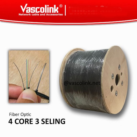 Vascolink VL116-FTTH04BSWT FTTH Cable Fiber Optic Outdoor 4 Core Kabel FO Vascolink VL116-FTTH04BSWT FTTH Cable Fiber Optic Outdoor 4 Core Kabel FO