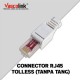 Vascolink Tolles Connector RJ45 Cat 6 Konektor UTP Tanpa Crimping Vascolink Tolles Connector RJ45 Cat 6 Konektor UTP Tanpa Crimping
