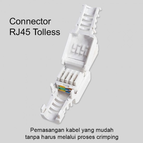 Vascolink Tolles Connector RJ45 Cat 6 Konektor UTP Tanpa Crimping Vascolink Tolles Connector RJ45 Cat 6 Konektor UTP Tanpa Crimping