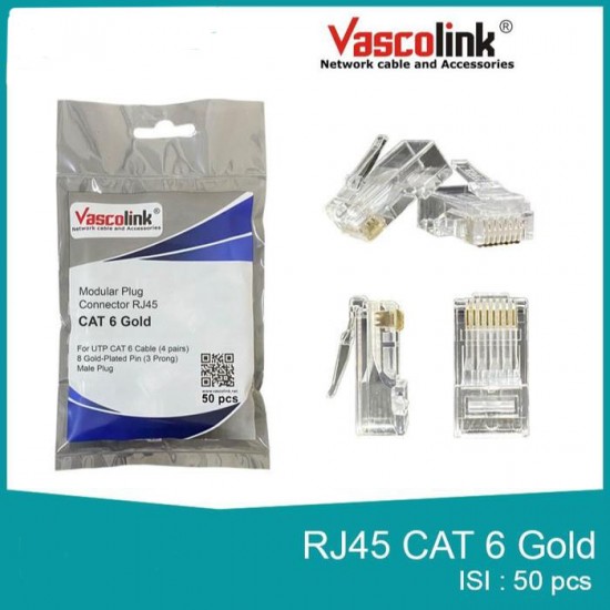 Vascolink Konektor RJ45 Cat6 50Pcs
