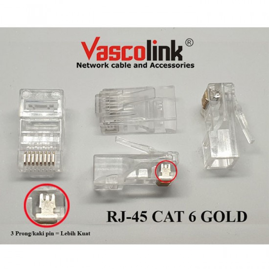 Vascolink Konektor RJ45 Cat6 50Pcs
