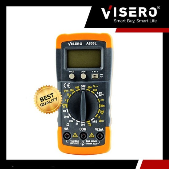 Visero A830L Multimeter Multitester Avometer Digital Yellow Visero A830L Multimeter Multitester Avometer Digital Yellow