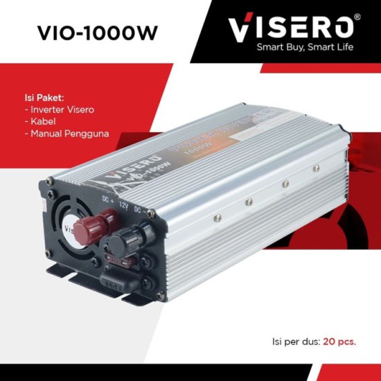 Visero VIO-1000W Power Inverter 1000W DC 12V to AC 220V Visero VIO-1000W Power Inverter 1000W DC 12V to AC 220V