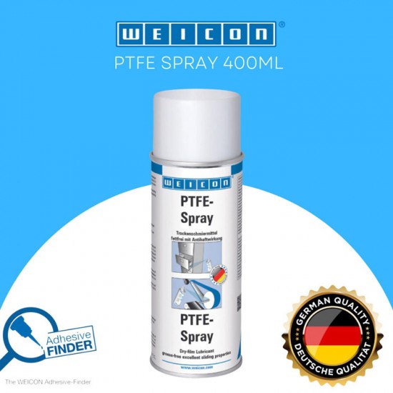 Weicon PTFE Spray 400 ml Pelumas Kering Anti Lengket Tahan Panas Anti Gesek
