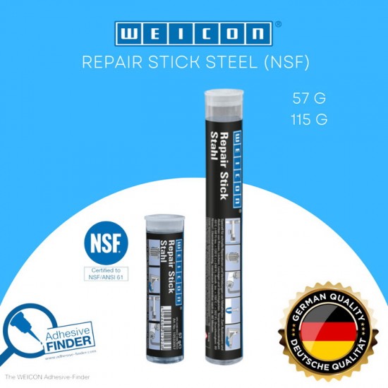 Weicon Repair Stick Steel NSF Putty Drinking Water Approval Weicon Repair Stick Steel NSF Putty Drinking Water Approval