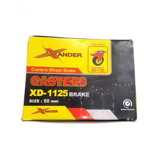 Xander XD-1125 Roda Nilon 2 Inch Hidup Rem 4 Pcs Caster Wheel Brake 50mm Xander XD-1125 Roda Nilon 2 Inch Hidup Rem 4 Pcs Caster Wheel Brake 50mm