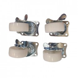 Xander XD-1125 Roda Nilon 2 Inch Hidup Rem 4 Pcs Caster Wheel Brake 50mm