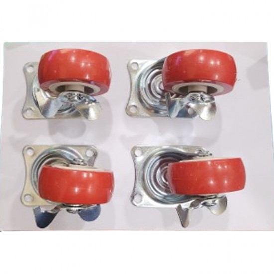 Xander XD-192 Roda Nilon 2 Inch Hidup Rem 4 Pcs Caster Wheel Brake 50mm Xander XD-192 Roda Nilon 2 Inch Hidup Rem 4 Pcs Caster Wheel Brake 50mm