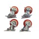 Xander XD-192 Roda Nilon 2 Inch Hidup Rem 4 Pcs Caster Wheel Brake 50mm Xander XD-192 Roda Nilon 2 Inch Hidup Rem 4 Pcs Caster Wheel Brake 50mm