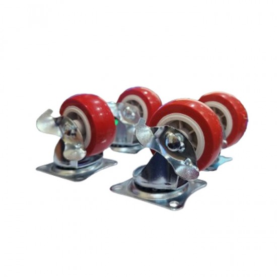 Xander XD-192 Roda Nilon 2 Inch Hidup Rem 4 Pcs Caster Wheel Brake 50mm Xander XD-192 Roda Nilon 2 Inch Hidup Rem 4 Pcs Caster Wheel Brake 50mm