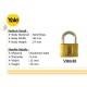 Yale V140-30 Brass Padlock 140 Gembok 30mm Yale V140-30 Brass Padlock 140 Gembok 30mm