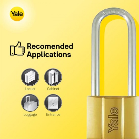Yale V140-40LS40 Long Brass Padlock 140 Gembok Panjang 40mm