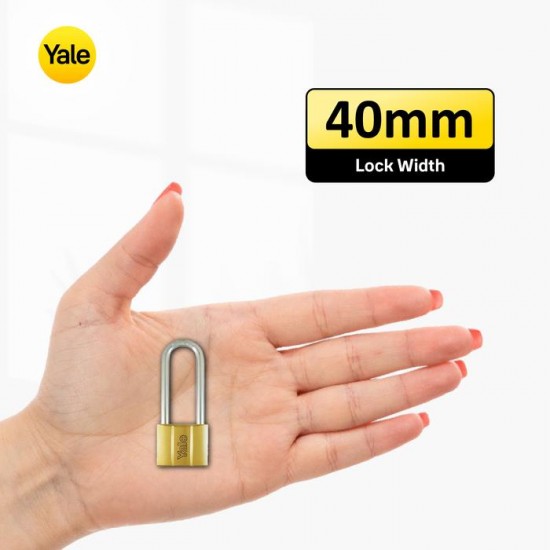 Yale V140-40LS40 Long Brass Padlock 140 Gembok Panjang 40mm
