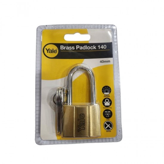 Yale V140-40LS40 Long Brass Padlock 140 Gembok Panjang 40mm
