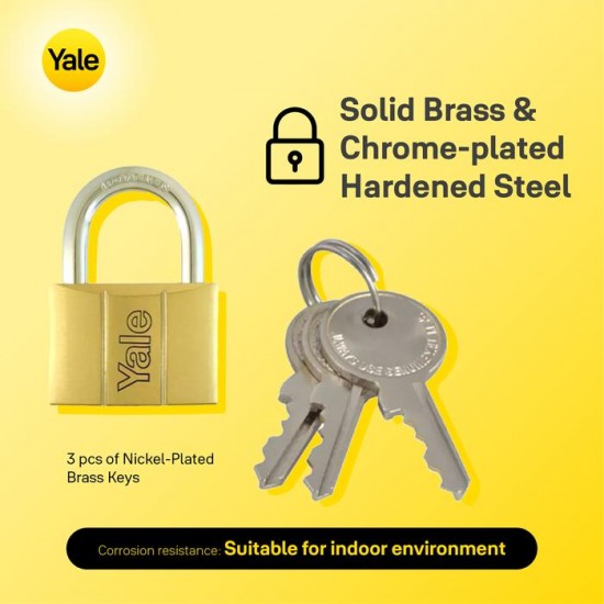 Yale V140-70 Brass Padlock 140 Gembok 70mm