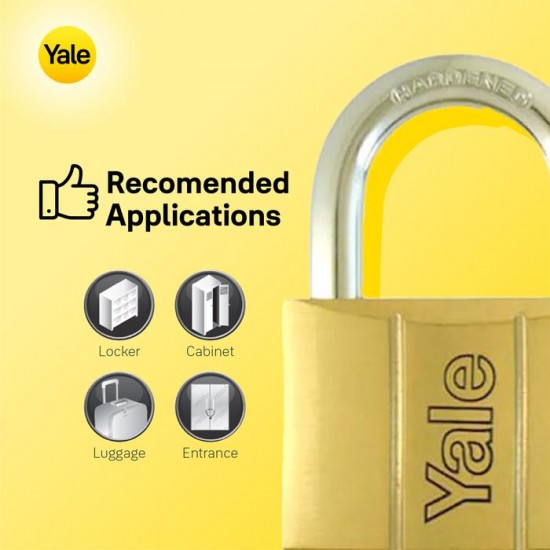 Yale V140-70 Brass Padlock 140 Gembok 70mm
