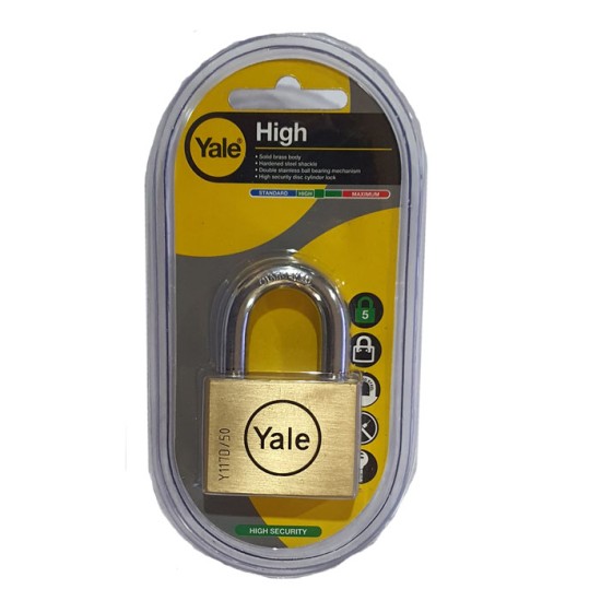Yale Y117D-50-127-1 Padlock Range Reversible Disc 50mm Gembok Yale Y117D-50-127-1 Padlock Range Reversible Disc 50mm Gembok