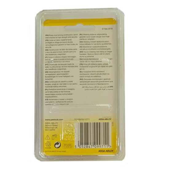Yale Y120B-50-127-1 High Protection Padlock Gembok 50mm Silver Yale Y120B-50-127-1 High Protection Padlock Gembok 50mm Silver