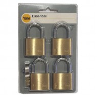 Yale YE1-40-122-4 Indoor Brass Padlock 40mm Gembok isi 4 pcs