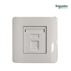 Schneider E8431RJS-5 Faceplate 1 Hole Loaded Modular Jack Cat5e