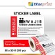 Blueprint Label Sticker Unboxing Fragile 80x50 mm isi 300 Pcs Blueprint Label Sticker Unboxing Fragile 80x50 mm isi 300 Pcs