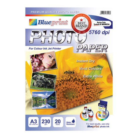 Blueprint BP-GPA3230 Glossy Photo Paper 230gsm A3 Blueprint BP-GPA3230 Glossy Photo Paper 230gsm A3