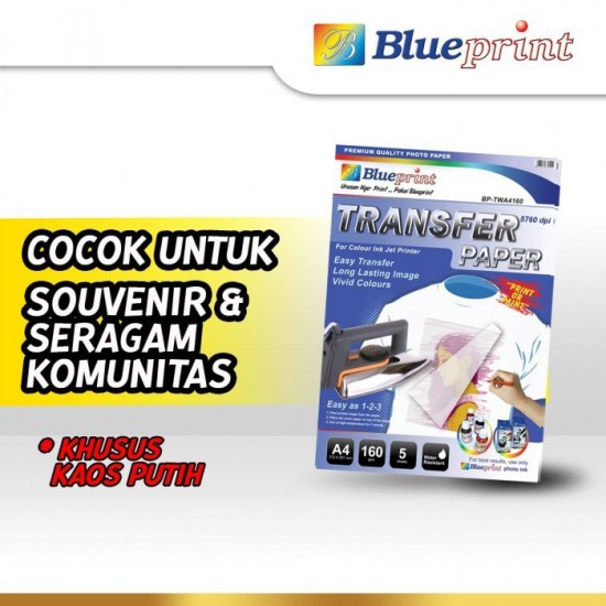 Blueprint BP-TWA4160 : Transfer Paper White A4 Blueprint BP-TWA4160 : Transfer Paper White A4