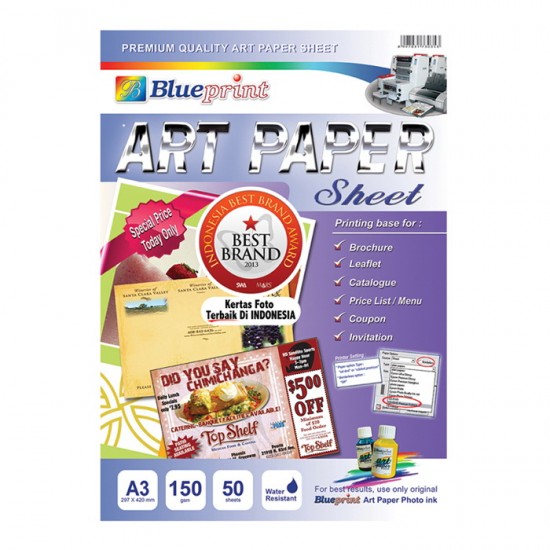 Blueprint AP-A3150 Art Paper Sheet A3 Blueprint AP-A3150 Art Paper Sheet A3