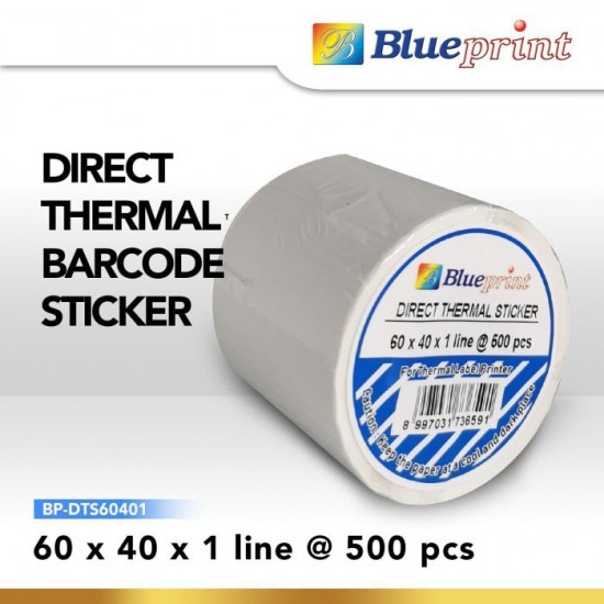 Blueprint Direct Thermal Sticker Label Stiker Barcode 60x40 mm 1 Line 500 pcs Blueprint Direct Thermal Sticker Label Stiker Barcode 60x40 mm 1 Line 500 pcs