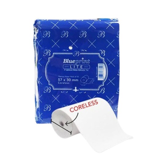 Blueprint BP-LiteTP57x30 Lite Thermal Paper Roll 57x30mm Kertas Struk Blueprint BP-LiteTP57x30 Lite Thermal Paper Roll 57x30mm Kertas Struk