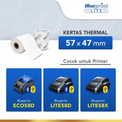 Blueprint BP-LiteTP57x47 Lite Thermal Paper Roll 57x47mm Kertas Struk Blueprint BP-LiteTP57x47 Lite Thermal Paper Roll 57x47mm Kertas Struk