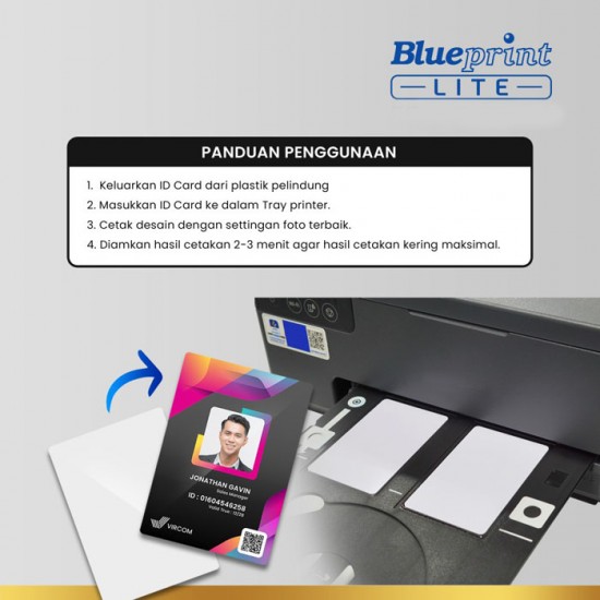 Blueprint Printable Inkjet ID Card 8.6x5.4 cm 760 Mikron Kartu Polos isi 50 Pcs Blueprint Printable Inkjet ID Card 8.6x5.4 cm 760 Mikron Kartu Polos isi 50 Pcs