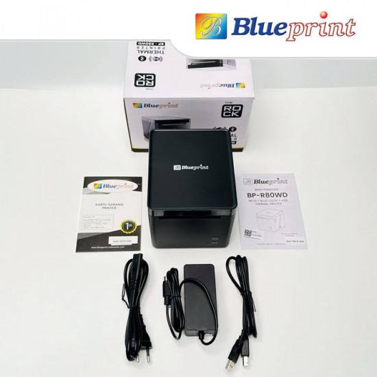 Blueprint BP-R80WD Thermal Printer Desktop Struk Kasir 80mm Wifi Bluetooth USB Blueprint BP-R80WD Thermal Printer Desktop Struk Kasir 80mm Wifi Bluetooth USB