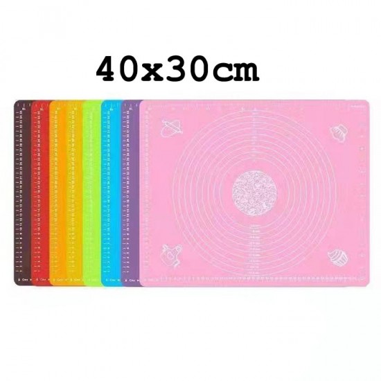 Alas Adonan Silikon 40x30cm Anti Lengket Baking Mat Alas Adonan Silikon 40x30cm Anti Lengket Baking Mat