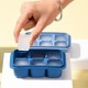 Cetakan Es 6 Kotak dengan Tutup Plastik PP Silikon Ice Cube Tray