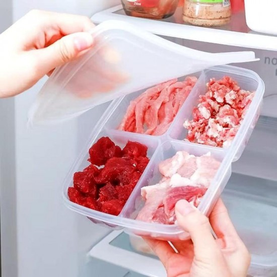 Kontainer Makanan 4 Sekat Tutup Tempat Penyimpanan