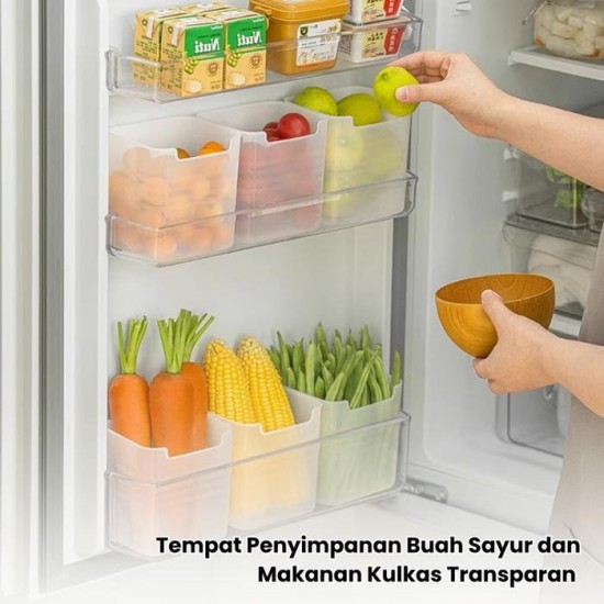 Kotak Penyimpanan Pintu Kulkas Bahan PP Wadah Makanan