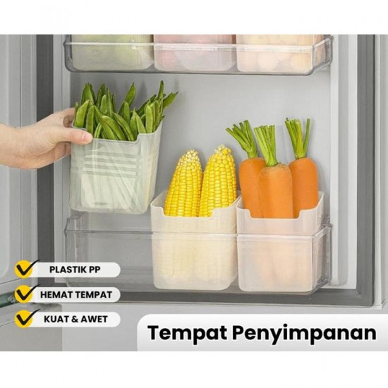 Kotak Penyimpanan Pintu Kulkas Bahan PP Wadah Makanan