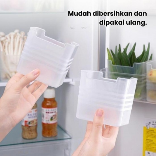 Kotak Penyimpanan Pintu Kulkas Bahan PP Wadah Makanan