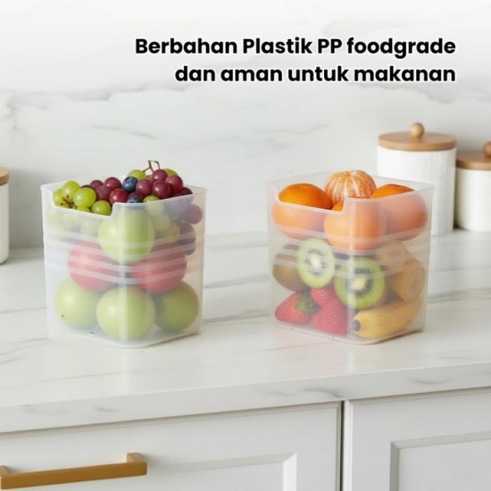 Kotak Penyimpanan Pintu Kulkas Bahan PP Wadah Makanan