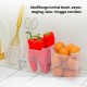 Kotak Penyimpanan Pintu Kulkas Bahan PP Wadah Makanan