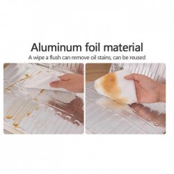 Pelindung Kompor Anti Cipratan Sekat Masak Aluminium Foil Pelindung Kompor Anti Cipratan Sekat Masak Aluminium Foil