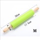 Penggiling Adonan Bahan Silikon Gagang Kayu Rolling Pin Penggiling Adonan Bahan Silikon Gagang Kayu Rolling Pin