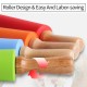 Penggiling Adonan Bahan Silikon Gagang Kayu Rolling Pin Penggiling Adonan Bahan Silikon Gagang Kayu Rolling Pin