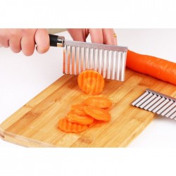 Pisau Kentang Sayur Bergelombang Stainless