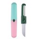 Pisau Peeler 2 in 1 Dengan Penutup Serutan Pengupas Buah Sayur Travel Portable